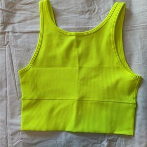 Lululemon Athletica Bright Yellow Ribbed Top